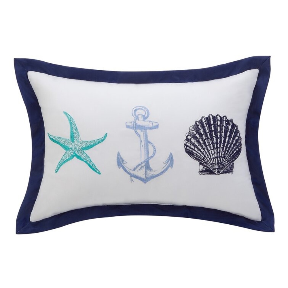 Williamsburg Barnegat Coastal Oblong Throw Pillow